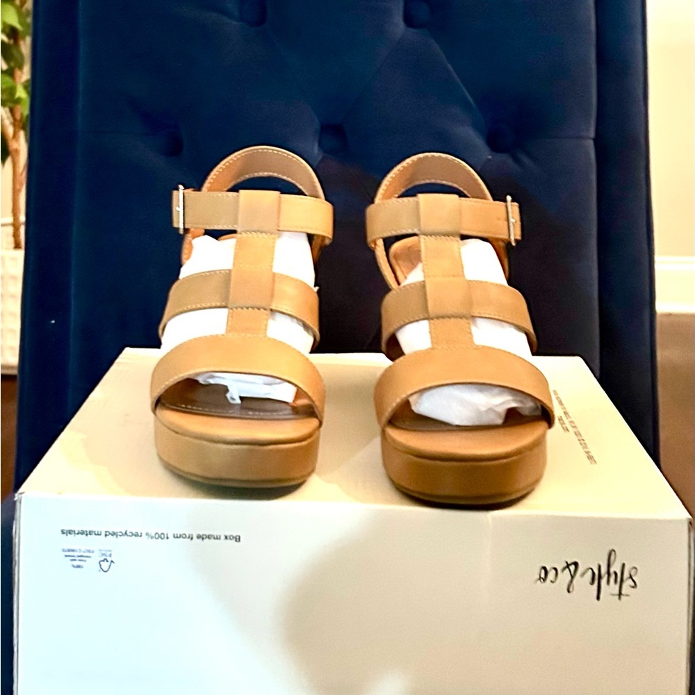 🔻Style & Co. Wedge Sandals | Sz. 6.5M | Color: Tan (NIB) - Picture 5 of 6